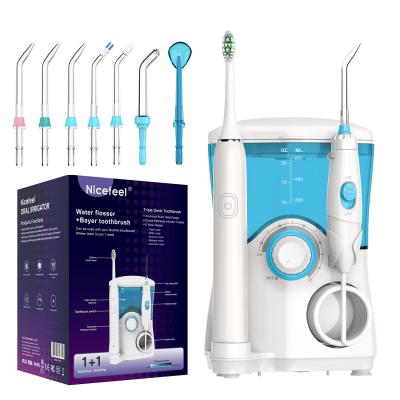 China 600ml Water Flosser Toothbrush Combo , Oral Irrigator And Electric Toothbrush In One for sale