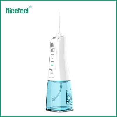 China Portable Oral Irrigator Cordless Water Flosser Teeth Cleaner 300ml Water Tank for sale
