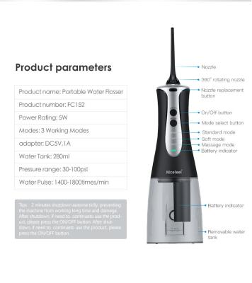 China Oral Health Nicefeel Cordless Water Flosser for sale