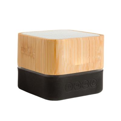 China Square Bamboo Bluetooth Speaker Portable Mini Simple Light Weight Wireless for sale
