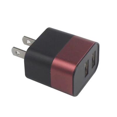 China ABS PC Aluminum Fast USB Chargers 5V 2.1A Dual USB Power Adapter for sale