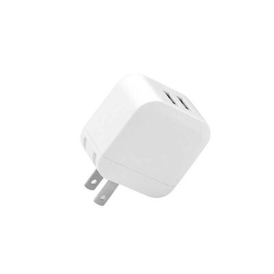 China Foldable Plug Dual USB Home Charger 24w 5V 4.8A Automatic Shunt PC Fireproof Housing for sale