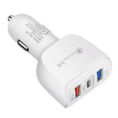 China QC3.0 5V 7A 12V 1.8A USB Car Charger 3 Ports ForMobile Phone for sale