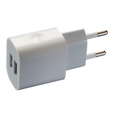China Dual USB 10W Fast Charger Iphone 5V 2.1A Macbook Travel Adapter for sale