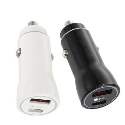 China Macbook 12V 24VDC 20W USB C Car Adapter With PD USB Type C Ports for sale