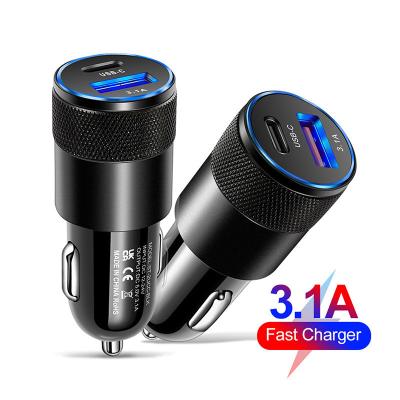 China 5V 3.1A USB Car Charger Fast 15W Power For IPad Macbook Iphone for sale