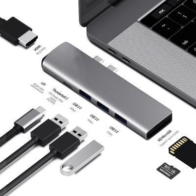 Китай Тип эпицентр деятельности USB c Thunderbolt 3 c HDMI 4K с PD слота читателя TF SD эпицентра деятельности 3,0 продается