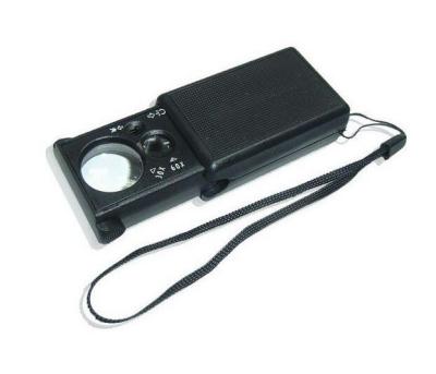 China Multi-Functional UV 30X 60X Jewelry Loupe Pocket Magnifier for sale