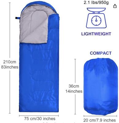China 0°F Envelope Sleeping Bag With Synthetic Insulation And Compression Sack Included Mummy for sale