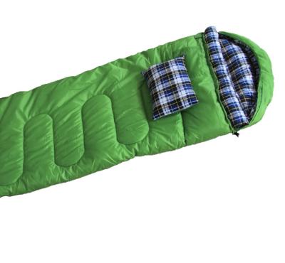 China Lightweight Olive Green Double Sleeping Bag With 5.5 Lbs Weight And Interior Pocket for sale