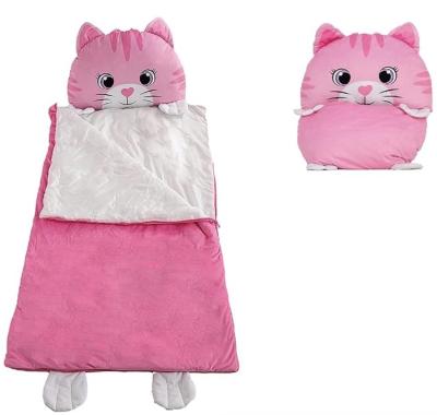 China Pink Kids Character Sleeping Bag Includes Carrying Bag For Travel for sale
