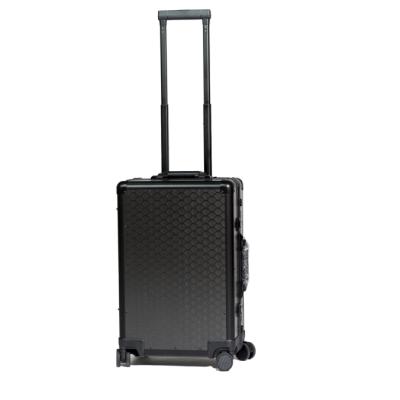 China Fashionable 360 ​​degree wheel to hand luggage trolley suitcase high strength lightweight colorful carbon fiber for sale