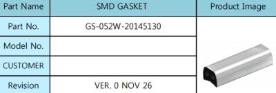 China Silicone Au Plating Smt Emi Gasket 20mm Shielding Gasket for sale