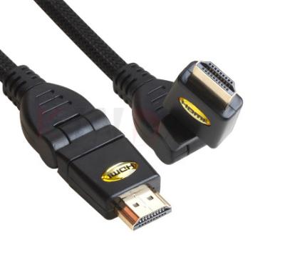 Chine 1080p 360 grande vitesse du câble 8.0mm Hdmi du degré 4k ultra Hd Hdmi avec l'Ethernet à vendre