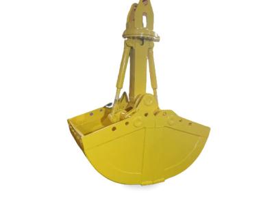 China JS360LC PC360 Clamshell Excavator Bucket , Yellow Excavator Clam Bucket for sale