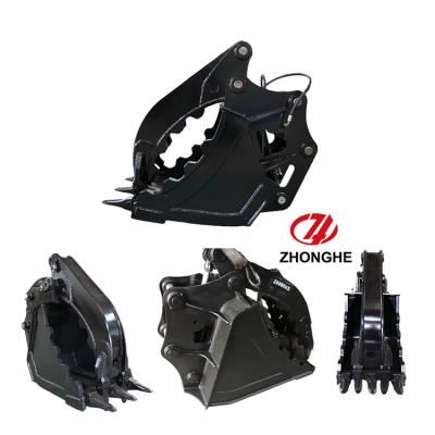 China Mechanical Excavator Hydraulic Thumb , Graptor Bucket For PC200 CAT320 ZX200 for sale