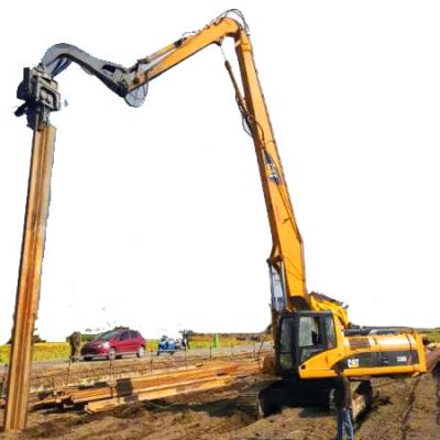China Coastal Vibro Hammer 18M Sheet Pile Driving Boom For Excavator for sale