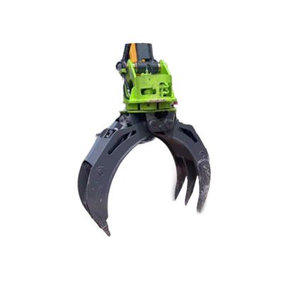 China Durable Q355B Material Hydraulic Excavator Wood Grapple For CAT320 for sale