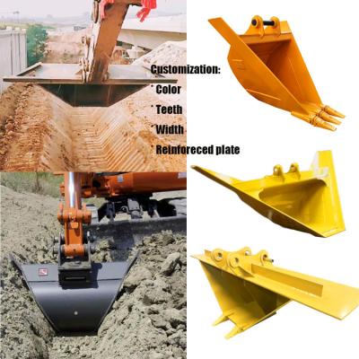 China Quick Delivery V Ditching Bucket For Excavator , Durable Trapezoidal V Ditch Bucket for sale