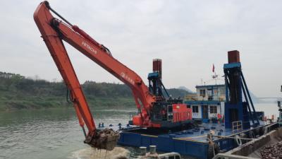 China Excavator Long Reach Boom , Excavator Long Reach Attachment For Hitachi Doosan for sale
