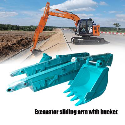 China Patented 4-12M 6-30 Ton Excavator Sliding Arm Q355B Slide Retractable Excavator Boom for sale