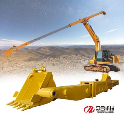China 1cbm 16m Excavator Telescopic Boom With Technical Video Support For CAT Hitachi Volvo for sale