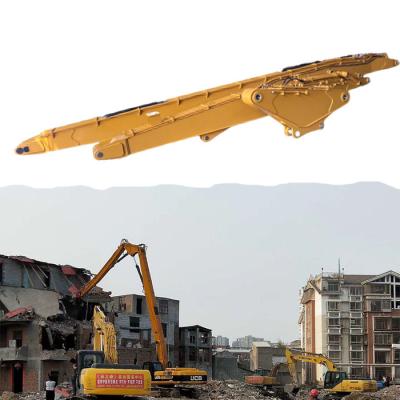 China Manufacturer 19 - 22m High Reach Demolition Boom Extension Arm For 30 - 38 Ton Excavator for sale
