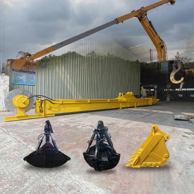 China Excavator Rock Bucket Cat320d For CAT320 ZX200 DX200 SY205C , Excavator telescopic arm 14M for cat320 for sale