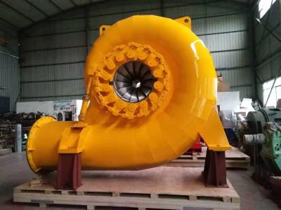 China Francis Type 500kw Water Turbine Generator In Hydro Power Plant Yellow Color for sale
