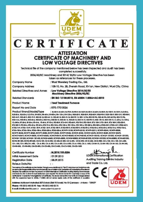  - Wuxi Wondery Industry Equipment Co., Ltd