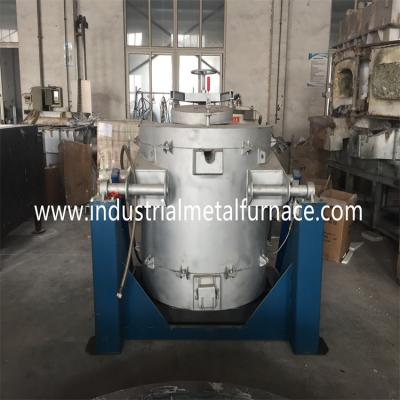 China 1250 Degree Tilting Type Oil Fired Crucible For Aluminium Melting Copper Alloy Furnace for sale