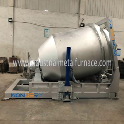 China 5000KG Gas Fired Rotary Industrial Aluminum Melting Furnace for ingot making for sale