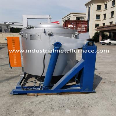 China 850 Deg Hydraulic Tilting Aluminum Crucible Melting Furnace Industrial Electric Resistance for sale