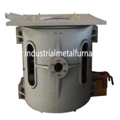 China 300kg 1150 Degree Industrial Induction Furnace For Copper Melting Aluminum Shell for sale
