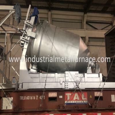 Chine 5000KG Rotary Gas Fired Melting Furnace , Industrial Metal Melting Furnace à vendre