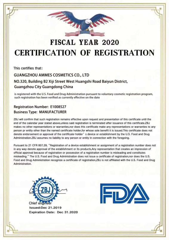 FDA - Guangzhou Ammes Cosmetics Co., Ltd.