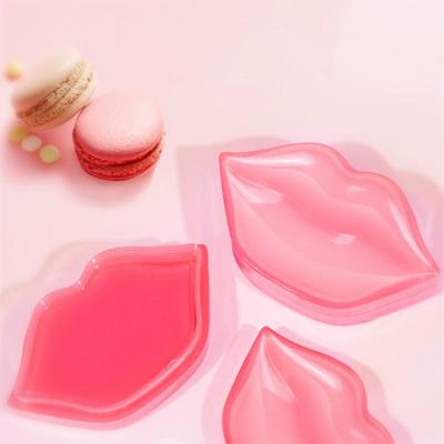 China Colágeno orgánico agrietado anti hidratante rosado libre del oro de la máscara del labio del parabén en venta