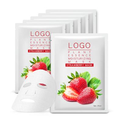 China Strawberry Collagen Skin Care Sheet Mask Paraben Free vegan Multifunction for sale