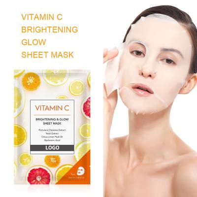 China Vitamin C Skin Care Sheet Mask Collagen Firming 20-35ml Per Bag for sale