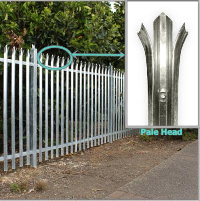 China Hot dipped galvanized D Section Pale Metal Palisade Fencing Aluminium For Farm for sale