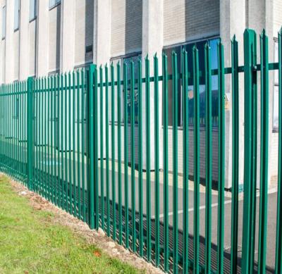 China Customized heavy duty palisade fence panels curved top palisade fencing W shape for sale