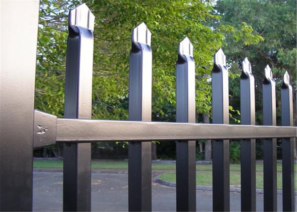 Quality Galvanized Steel W Pale Security Palisade Fence Wrought Iron 1.8m for sale