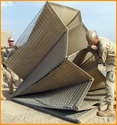 China heavy duty Defensive barriers sandbags MIL1 MIL7 Defensive bag bastions barriers no hesco barrier for shooting range for sale