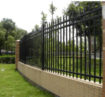 China New Design Cheap Wrought Iron Fence Panel Steel Metal Picket Ornamental Fence for sale