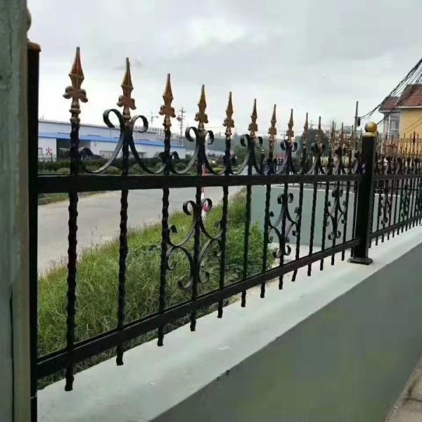 Quality Wholesale 6ftx8ft garden black metal fences anti rust galvanized steel fence for sale