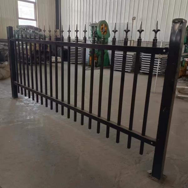 Quality Wholesale 6ftx8ft garden black metal fences anti rust galvanized steel fence for sale