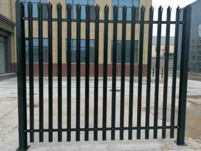 China Customized heavy duty palisade fence panels D pale bend head palisade fencing for sale