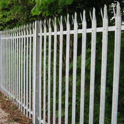 China Customized heavy duty palisade fence panels W  type head top palisade fencing for sale