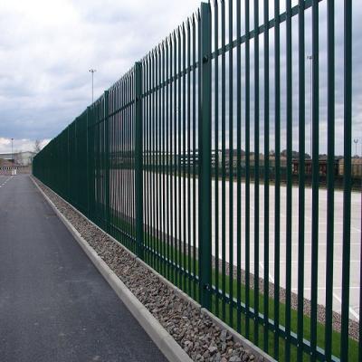 China Hot dipped galvanized security steel  D type W type palisade fencing for sale