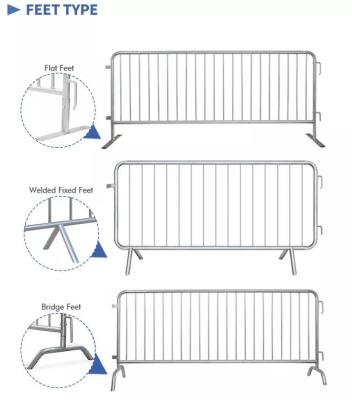 China Portable road metal steel galvanized tube Crowd Control Barrier for construction for sale